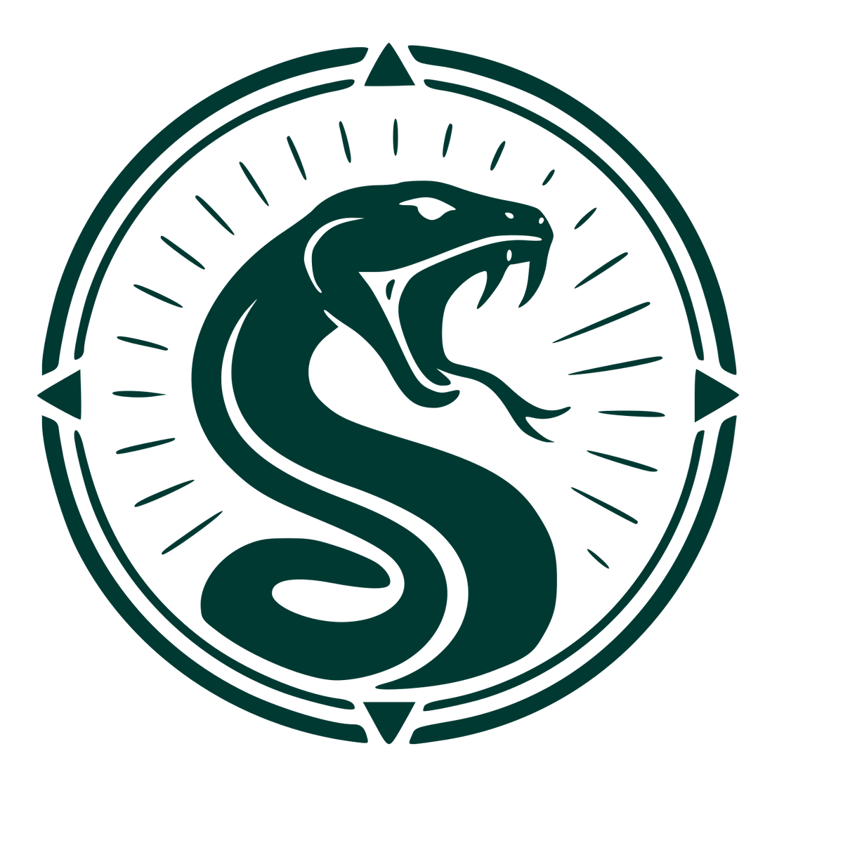 Cobra Snake Stamp Badge Logo #003932