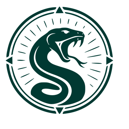 Cobra Snake Stamp Badge Logo #003932