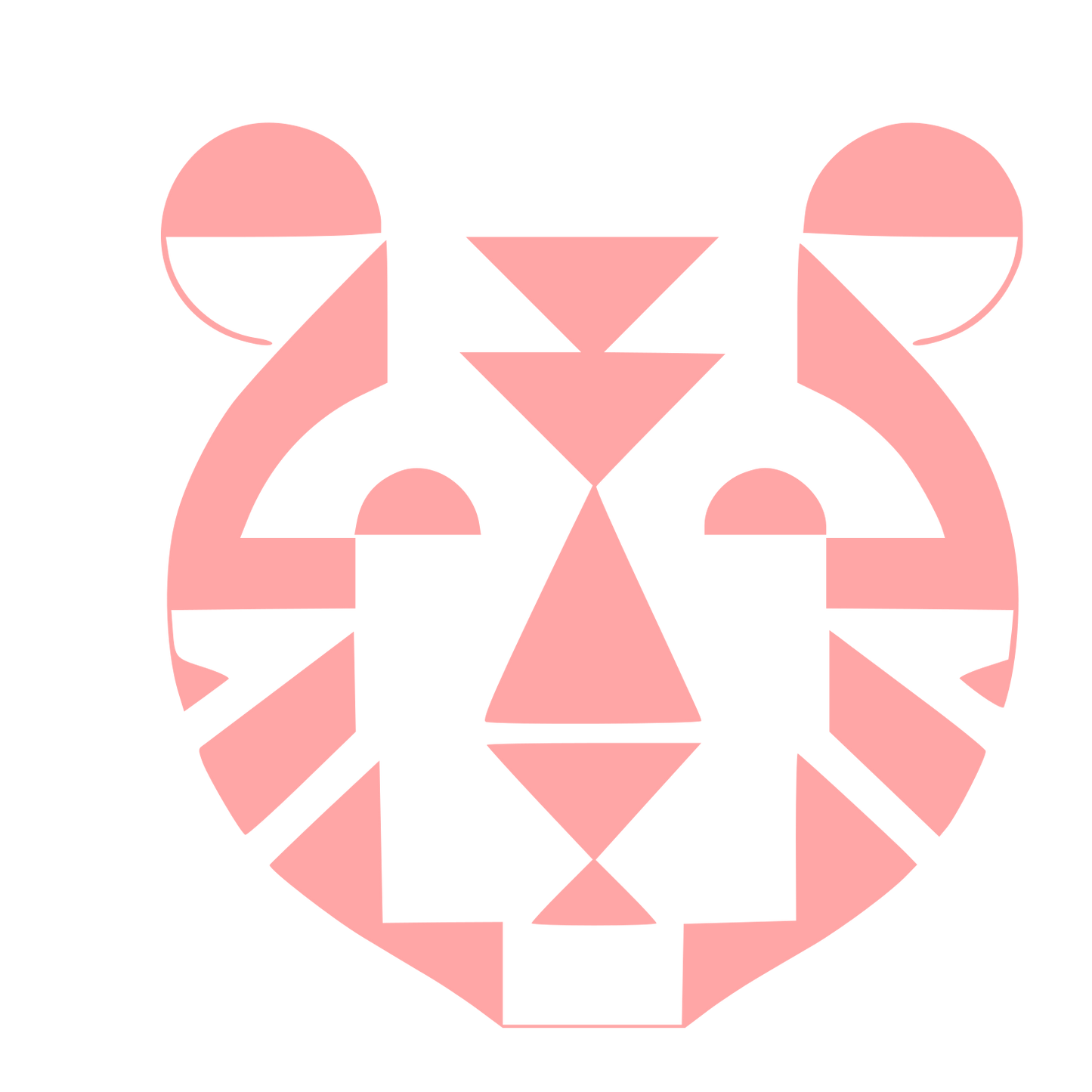 Bauhaus Tiger Face Logo #ffa6a6