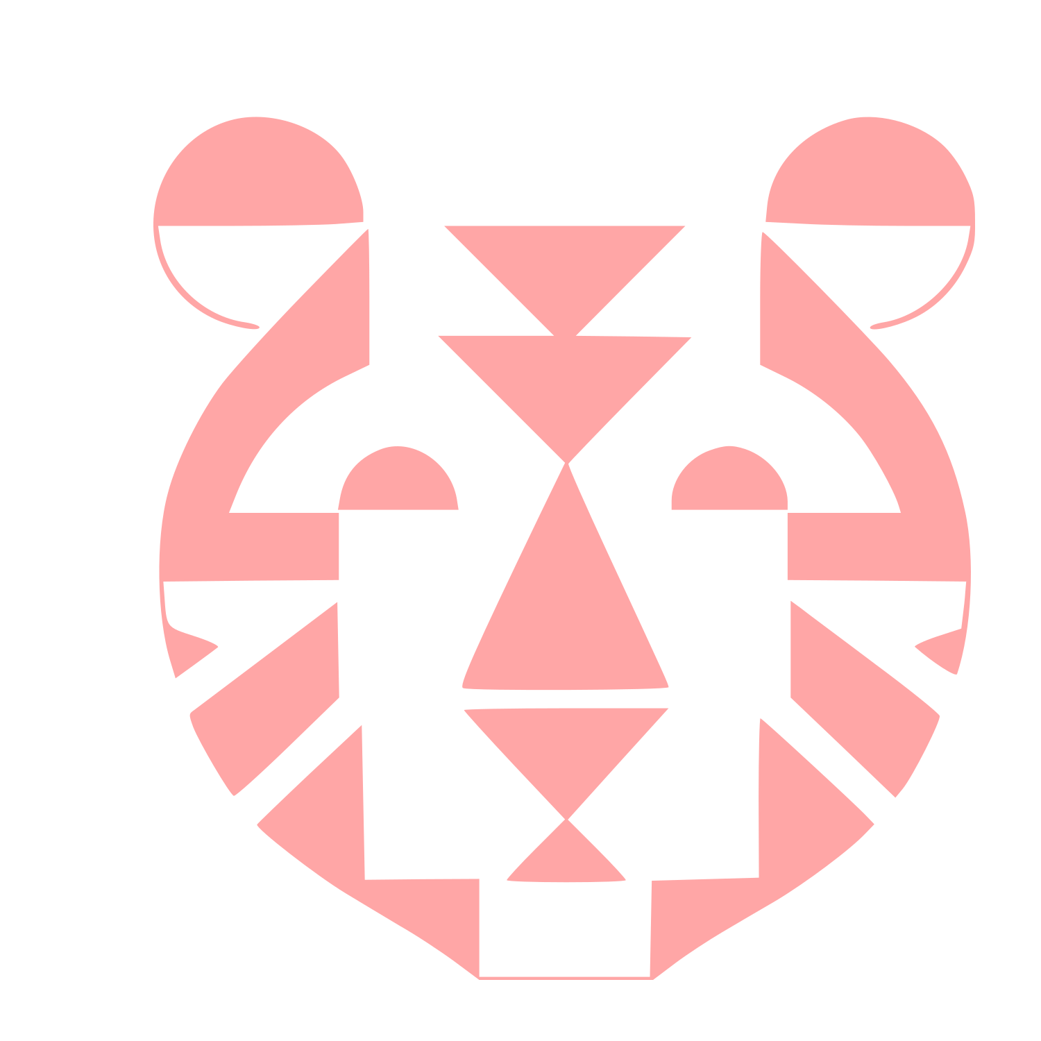 Bauhaus Tiger Face Logo #ffa6a6