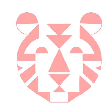 Bauhaus Tiger Face Logo #ffa6a6