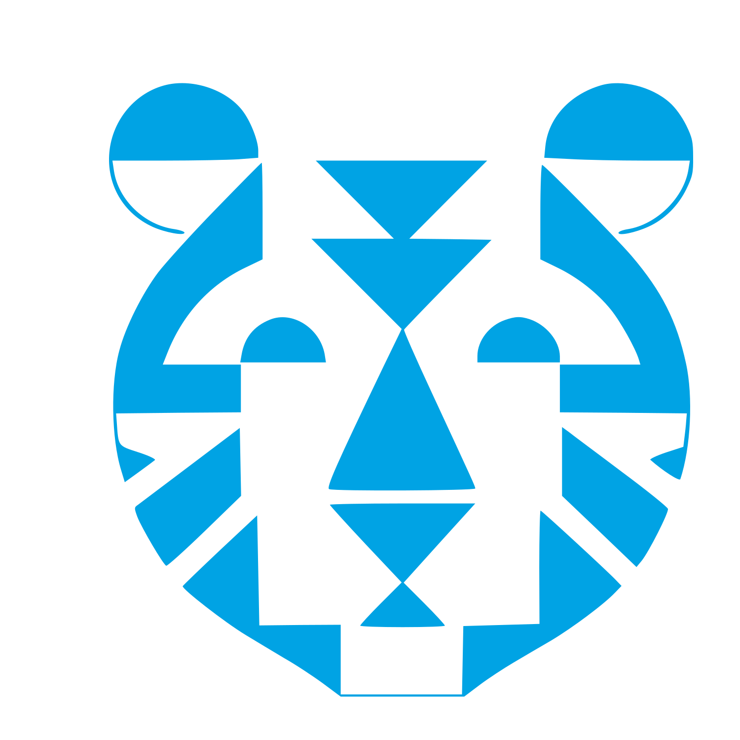 Bauhaus Tiger Face Logo #00a3e4