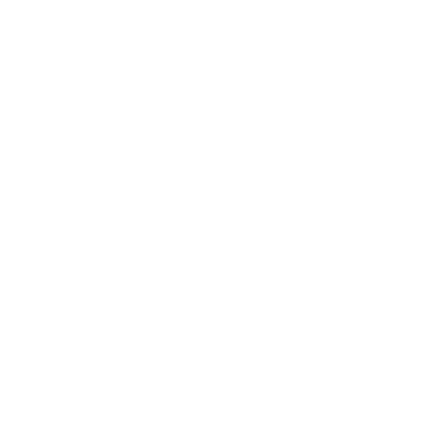 Bauhaus Tiger Face Logo #ffffff