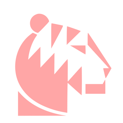 Bauhaus Tiger Head Logo #ffa6a6