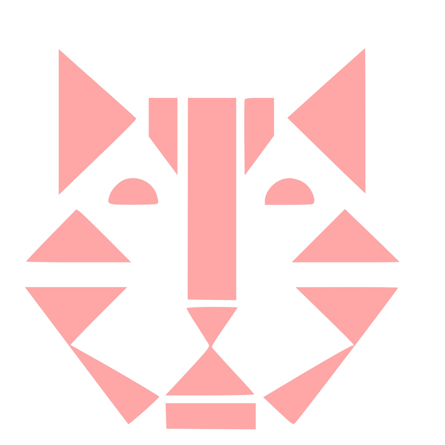 Bauhaus Tiger Face Logo #ffa6a6