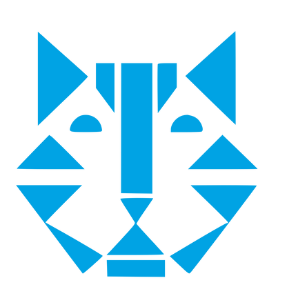 Bauhaus Tiger Face Logo #00a3e4