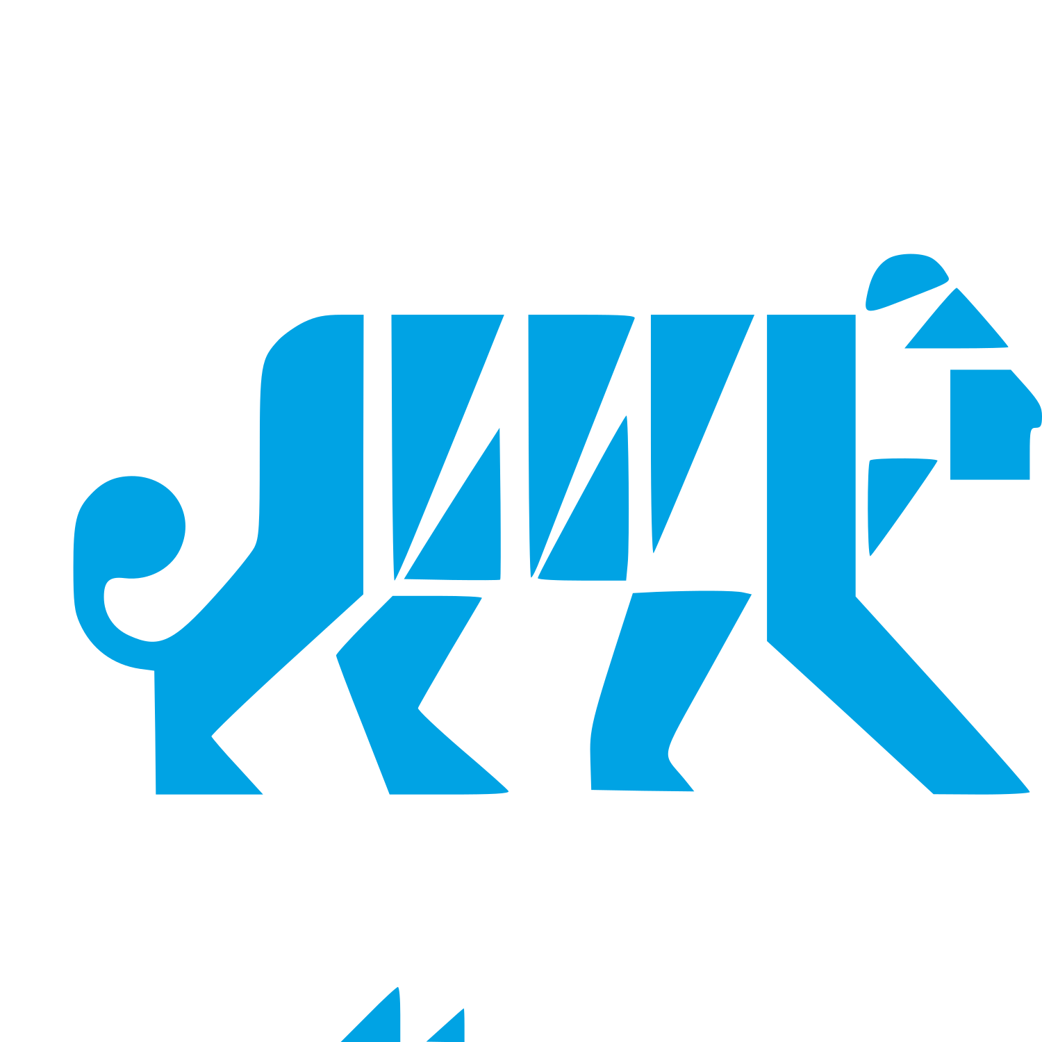 Bauhaus Tiger Logo #00a3e4