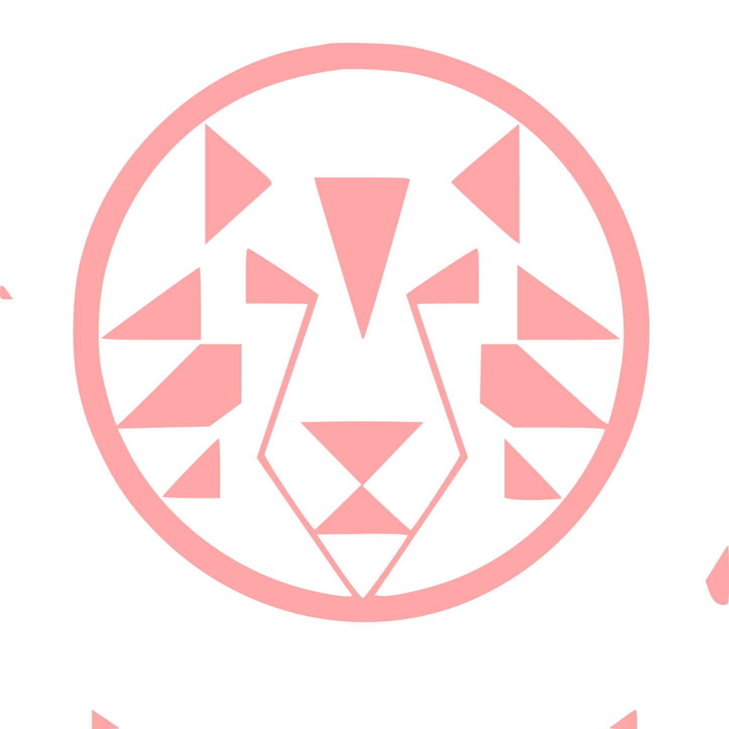 Bauhaus Tiger Circle Logo #ffa6a6