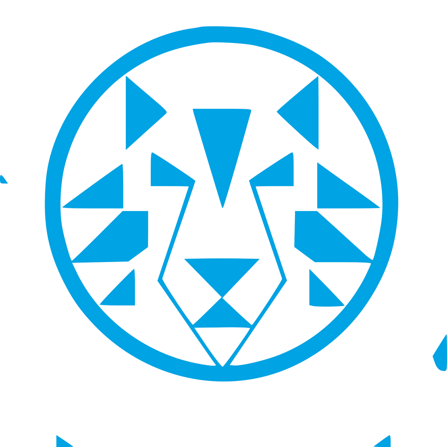 Bauhaus Tiger Circle Logo #00a3e4