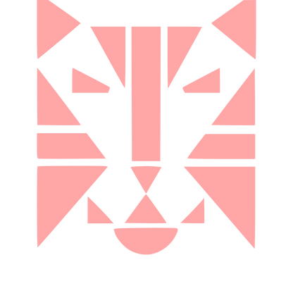 Bauhaus Tiger Face Logo #ffa6a6