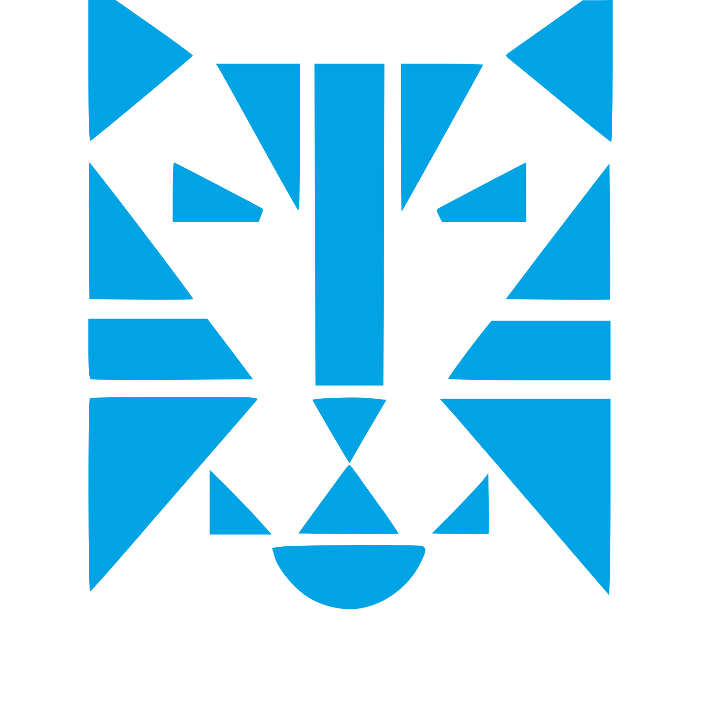 Bauhaus Tiger Face Logo #00a3e4