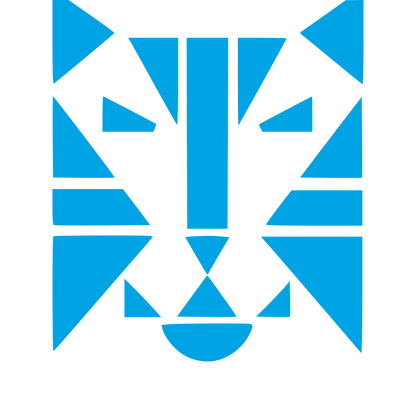 Bauhaus Tiger Face Logo #00a3e4