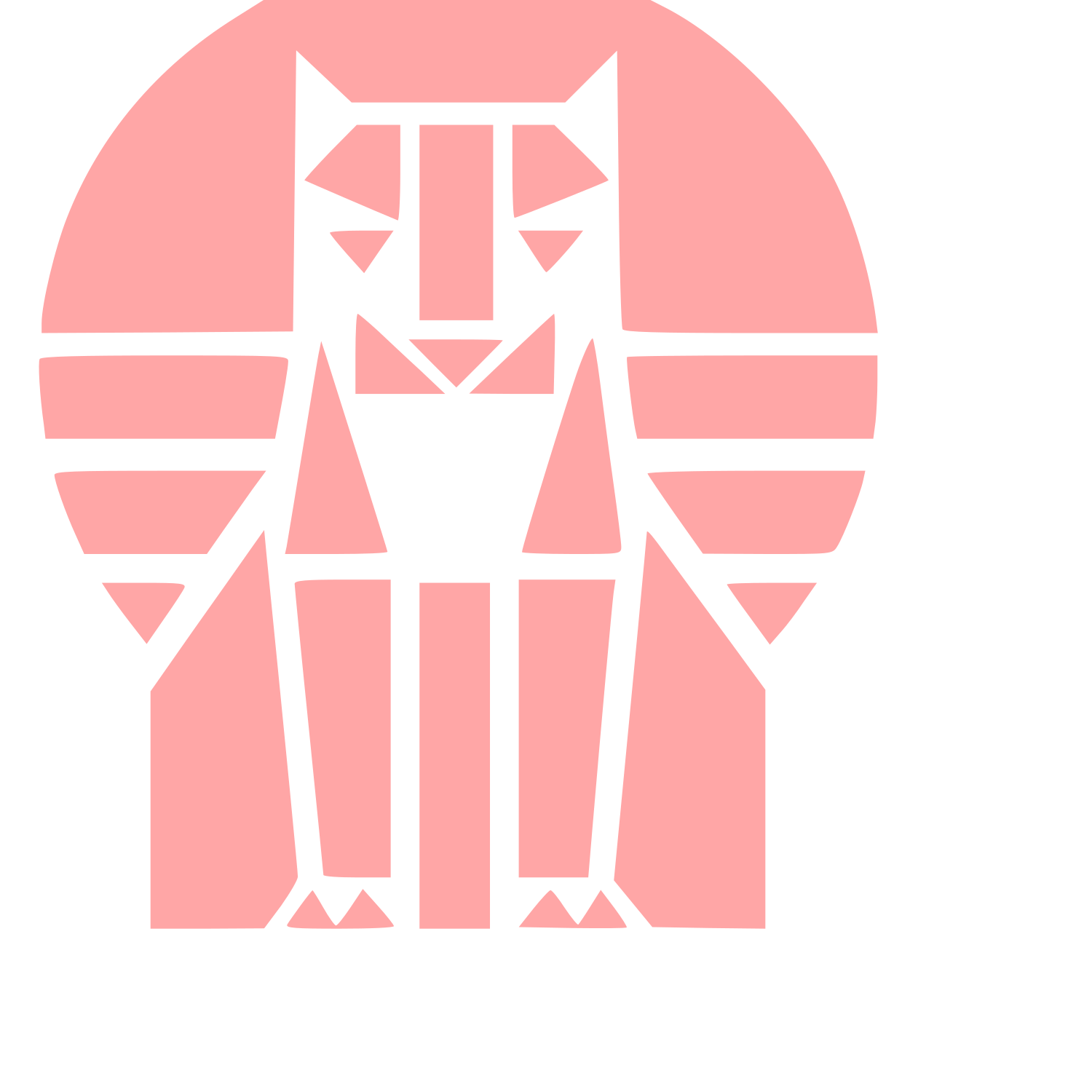 Bauhaus Tiger Circle Logo #ffa6a6