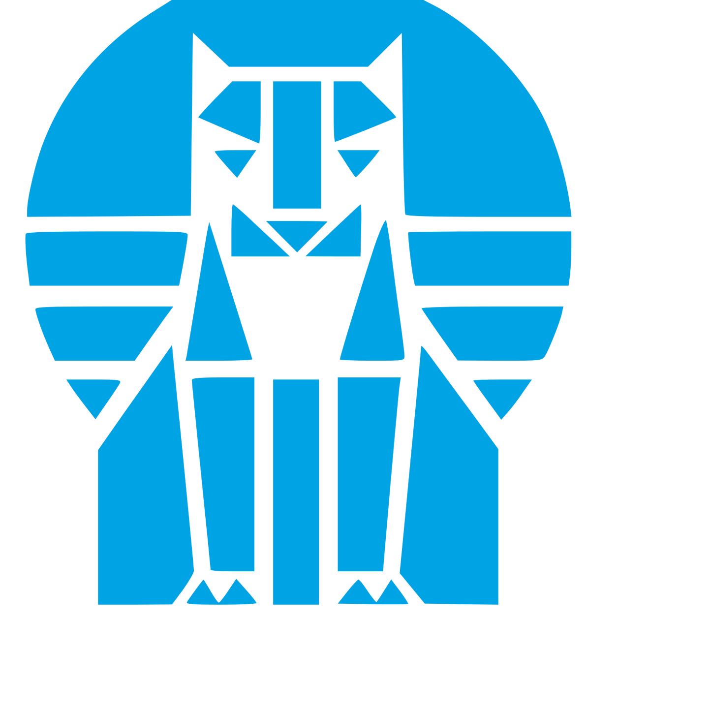 Bauhaus Tiger Circle Logo #00a3e4