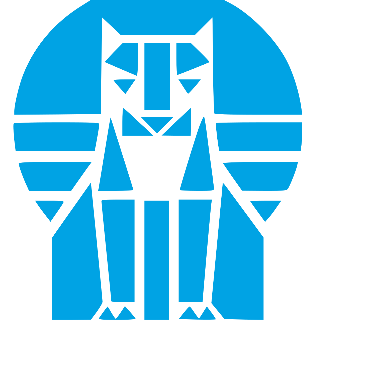 Bauhaus Tiger Circle Logo #00a3e4