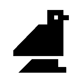 Brutalist Pixel Bird Logo