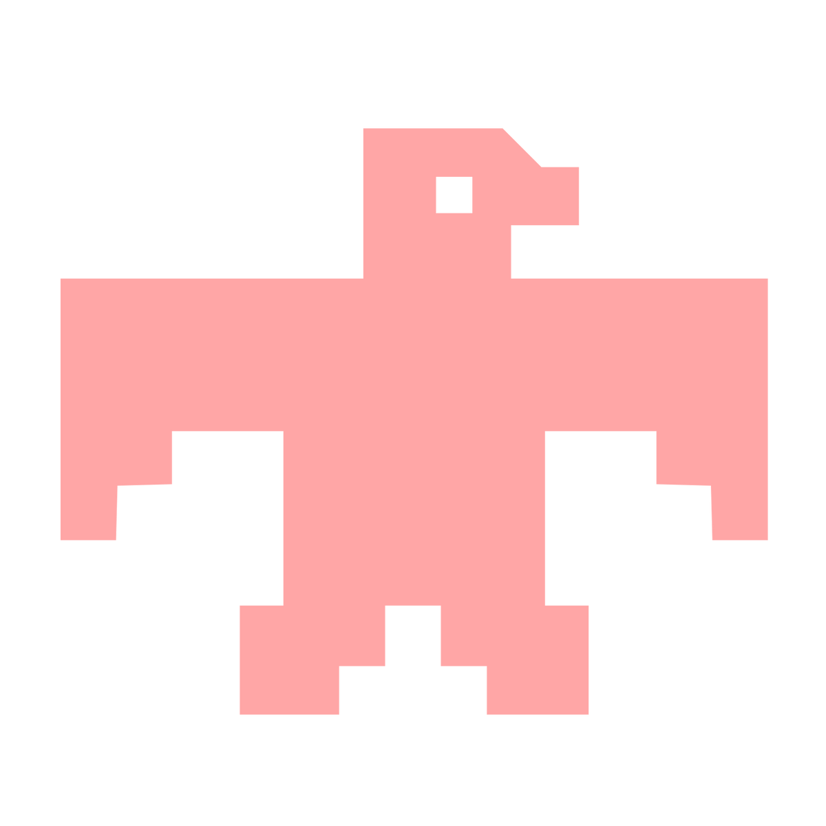 Pixel Thunderbird Logo #ffa6a6
