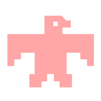 Pixel Thunderbird Logo #ffa6a6