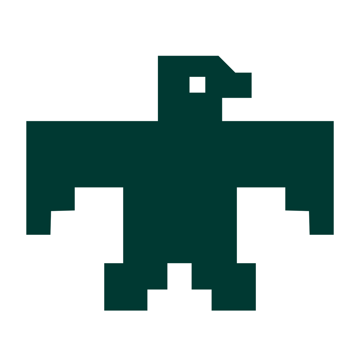 Pixel Thunderbird Logo #003932