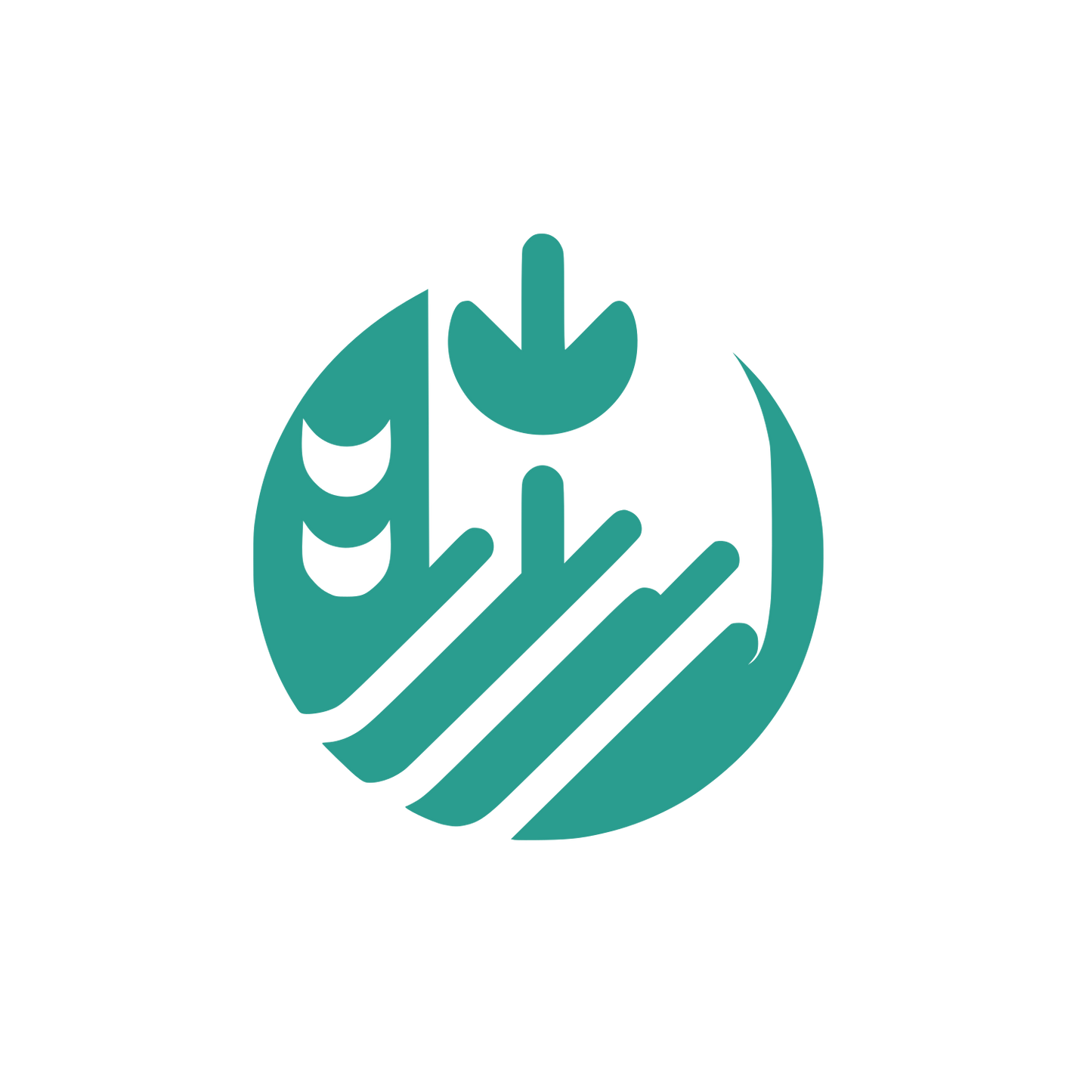 Hand World Logo #2A9D8F