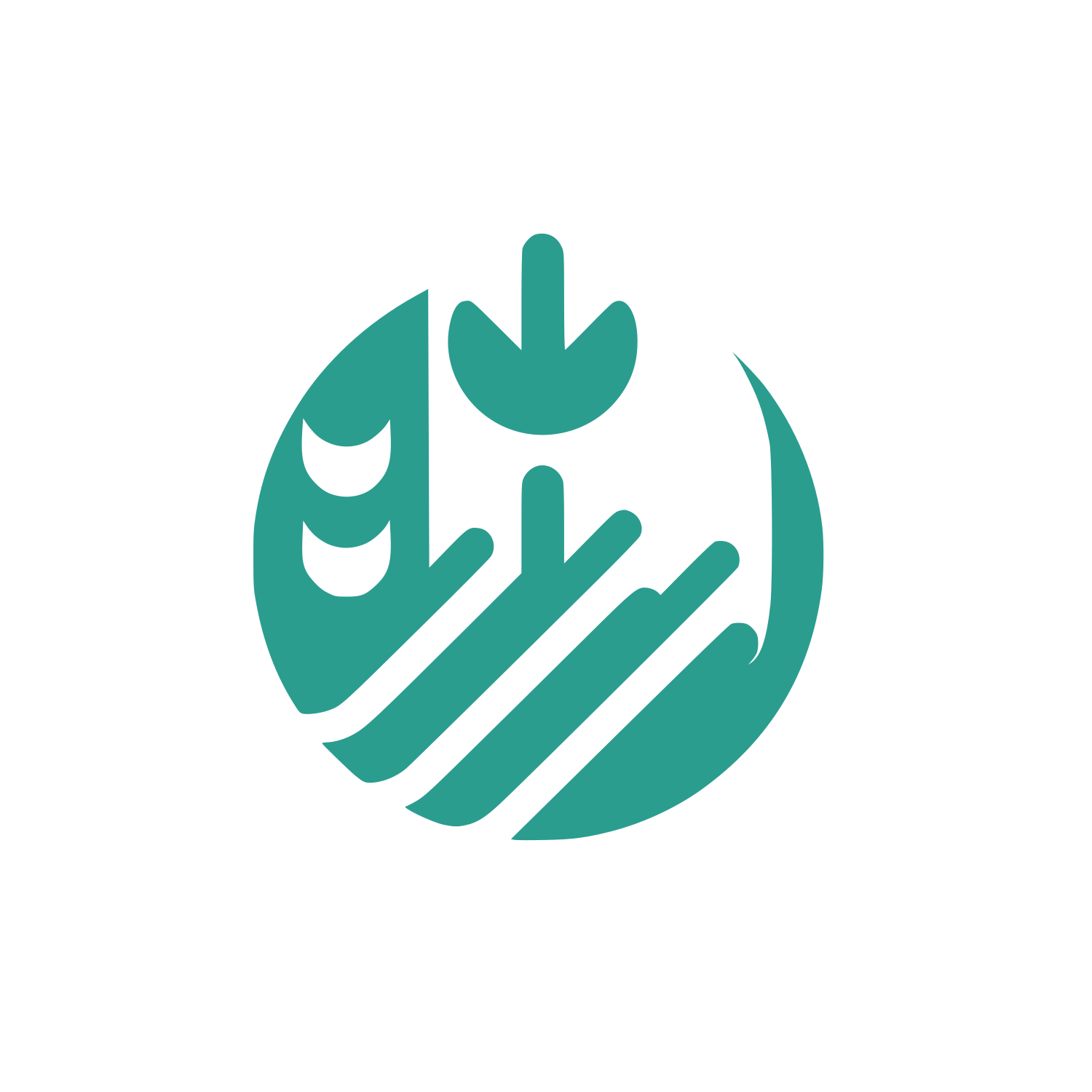 Hand World Logo #2A9D8F