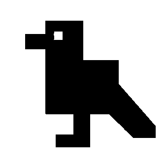 Pixel Brutalist Bird Logo