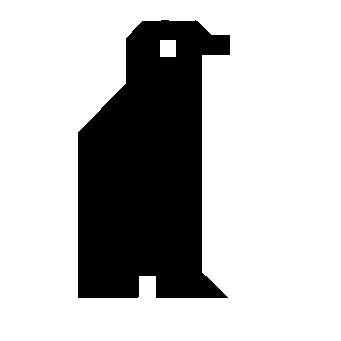 Brutalist Penguin Bird Logo