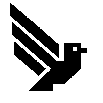Brutalist Pixel Bird Logo