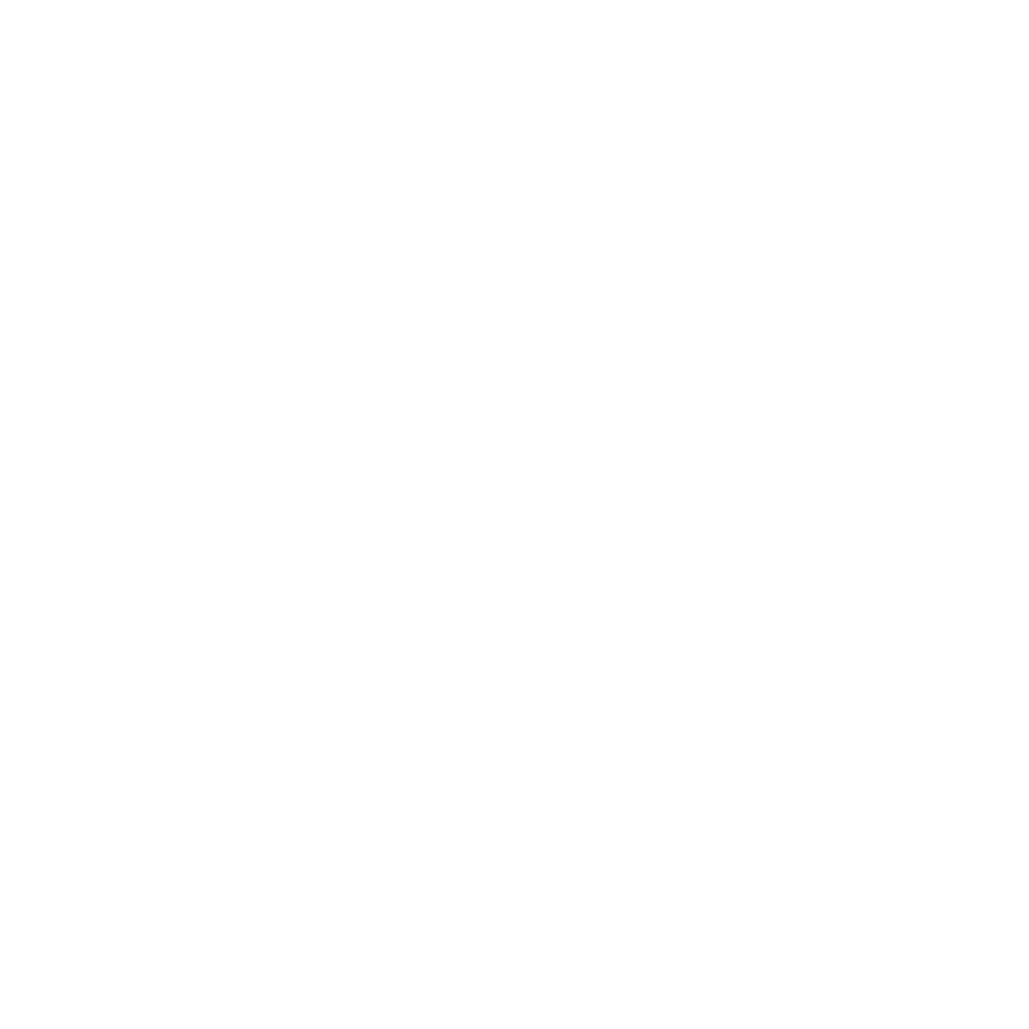 Brutalist Pixel Bird Logo #ffffff