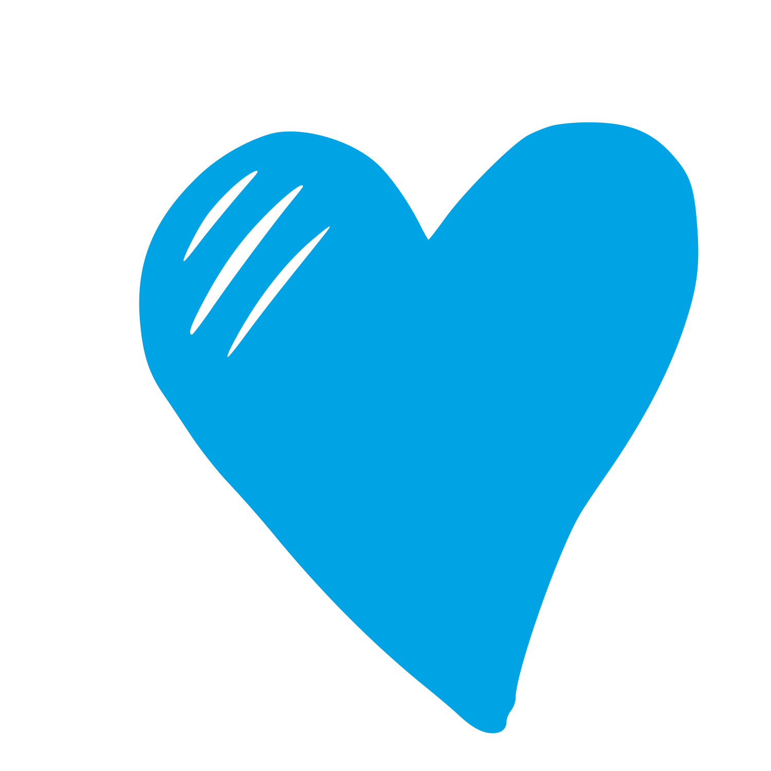Hand-Drawn Heart Logo #00a3e4