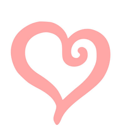 Hand-Drawn Heart Swirl Logo #ffa6a6