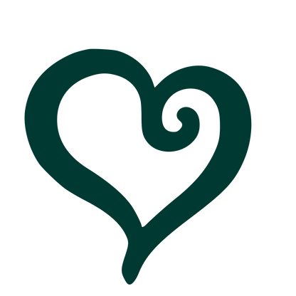 Hand-Drawn Heart Swirl Logo #003932