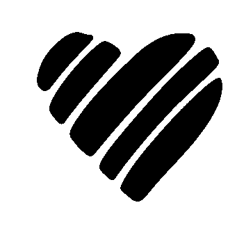 Hand-Drawn Striped Heart Logo