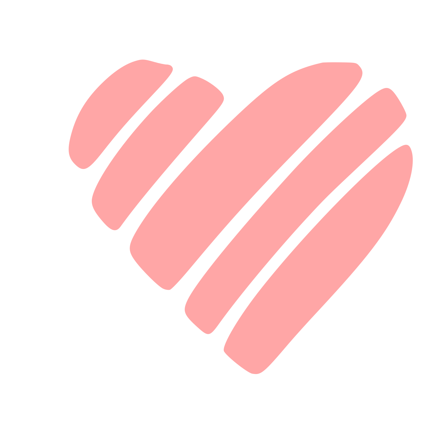 Hand-Drawn Striped Heart Logo #ffa6a6