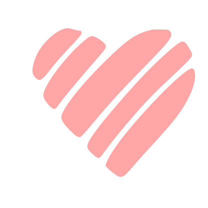 Hand-Drawn Striped Heart Logo #ffa6a6