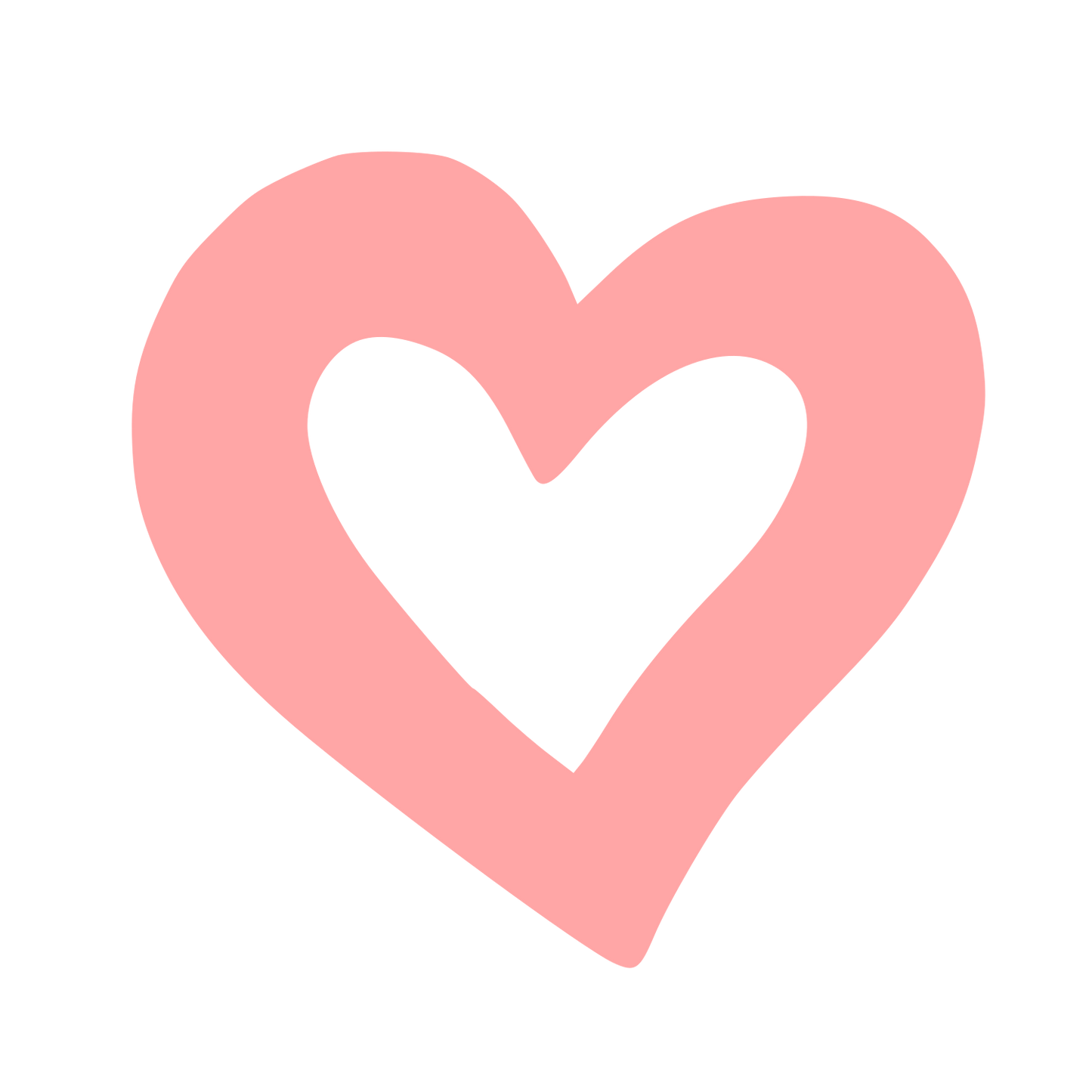 Hand-Drawn Heart Outline Logo #ffa6a6