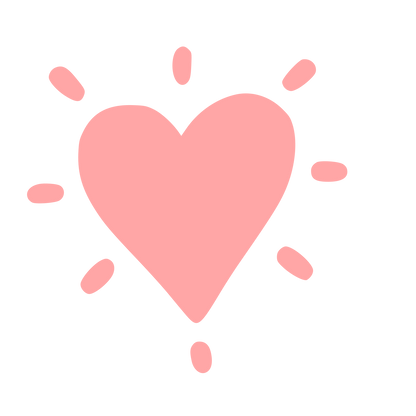 Hand-Drawn Glowing Heart Logo #ffa6a6