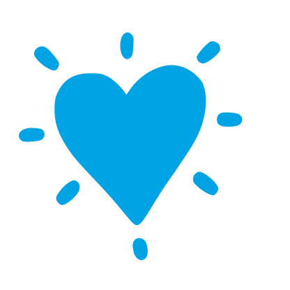 Hand-Drawn Glowing Heart Logo #00a3e4