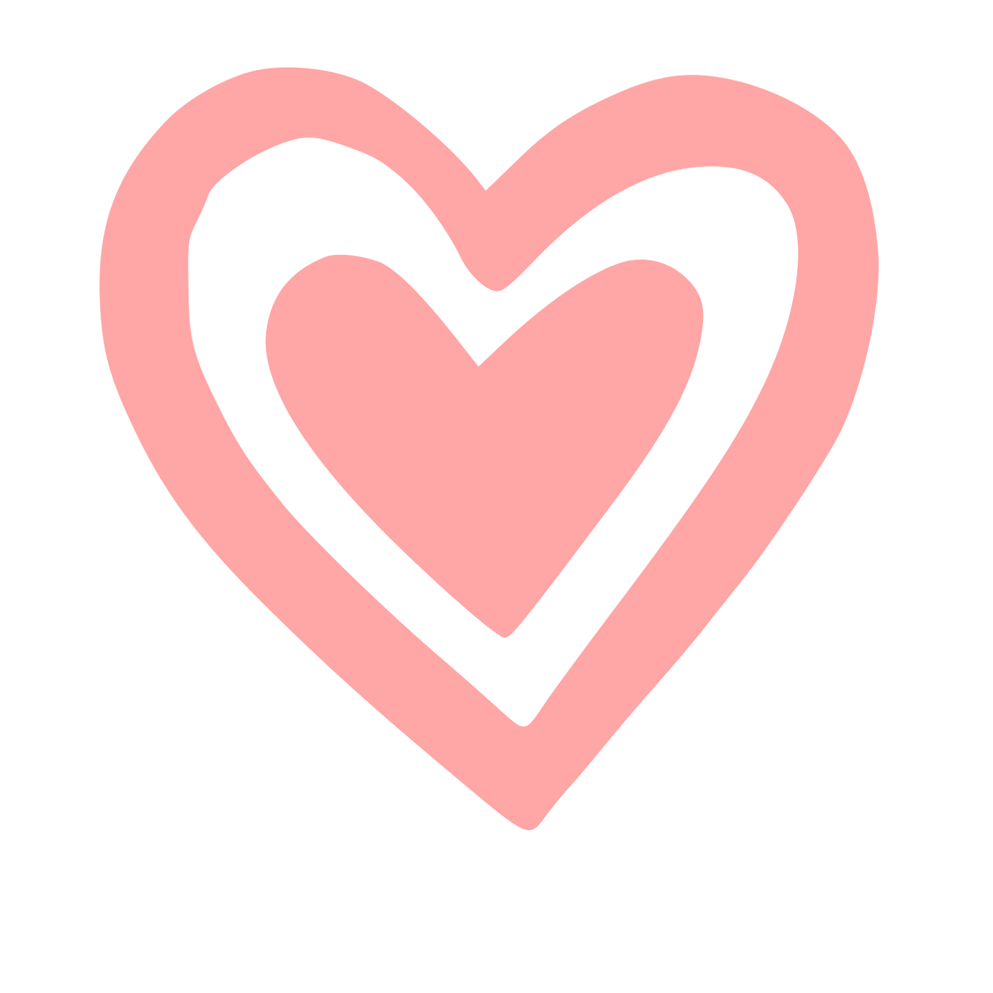 Hand-Drawn Double Heart Logo #ffa6a6