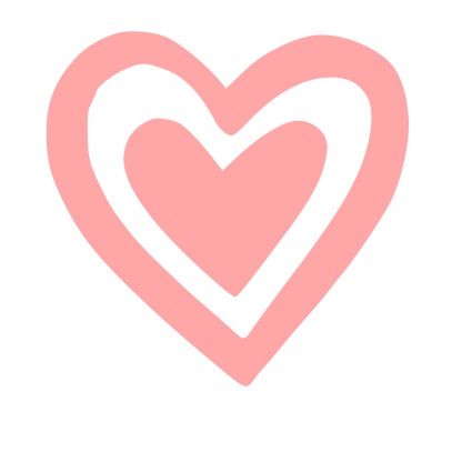 Hand-Drawn Double Heart Logo #ffa6a6