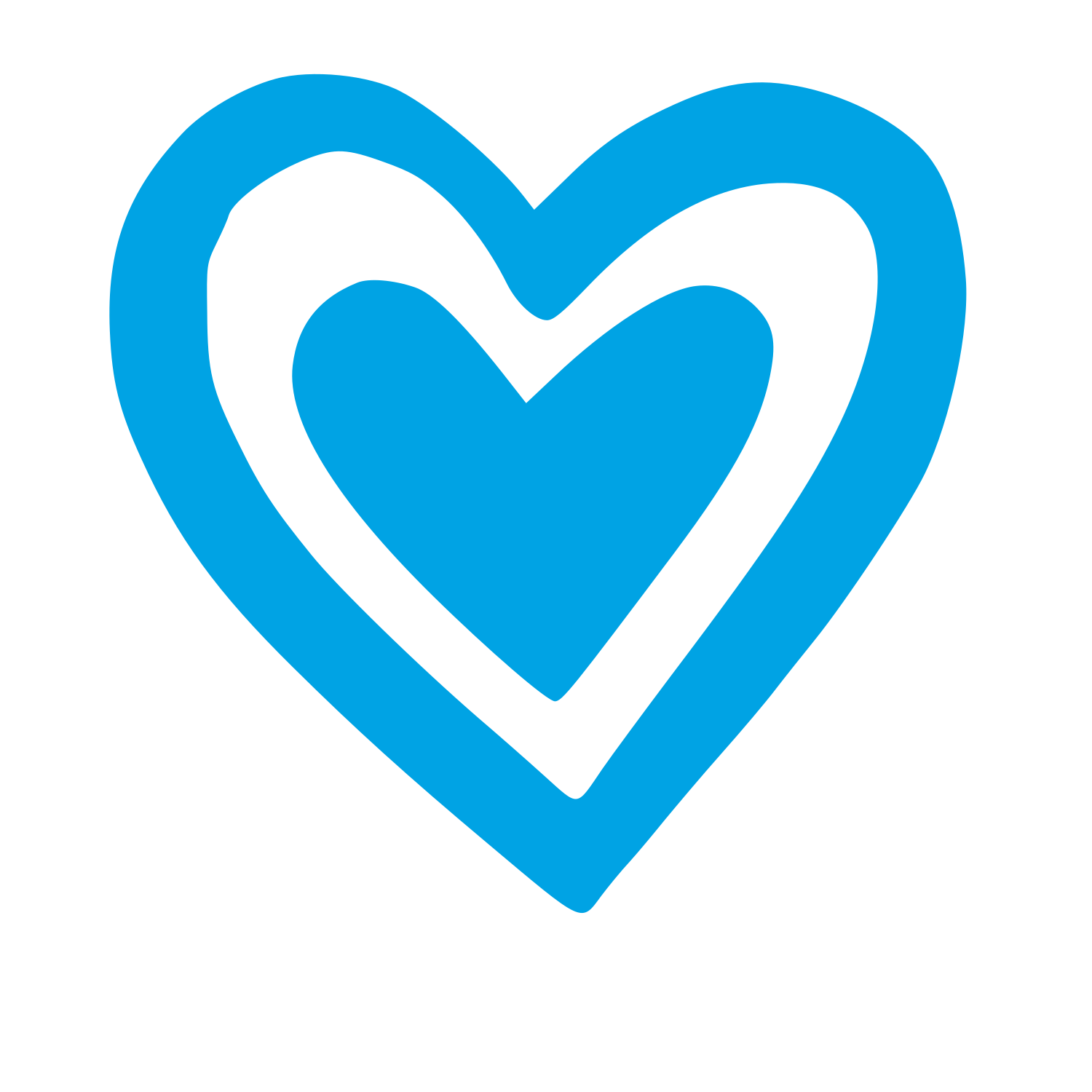 Hand-Drawn Double Heart Logo #00a3e4