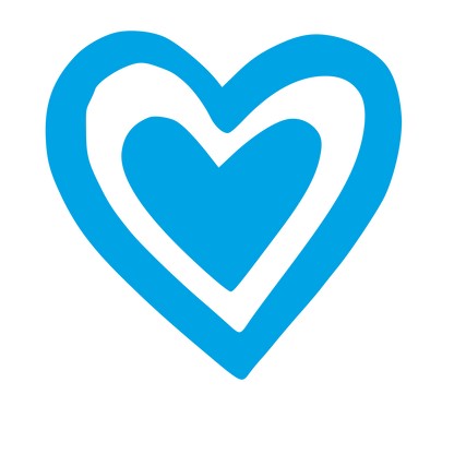 Hand-Drawn Double Heart Logo #00a3e4