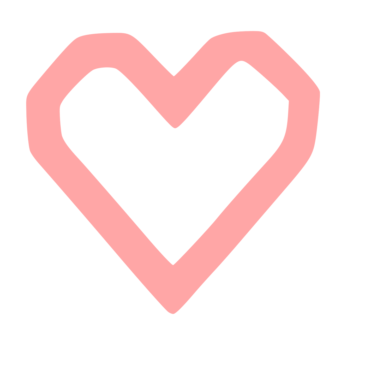Hand-Drawn Heart Outline Logo #ffa6a6