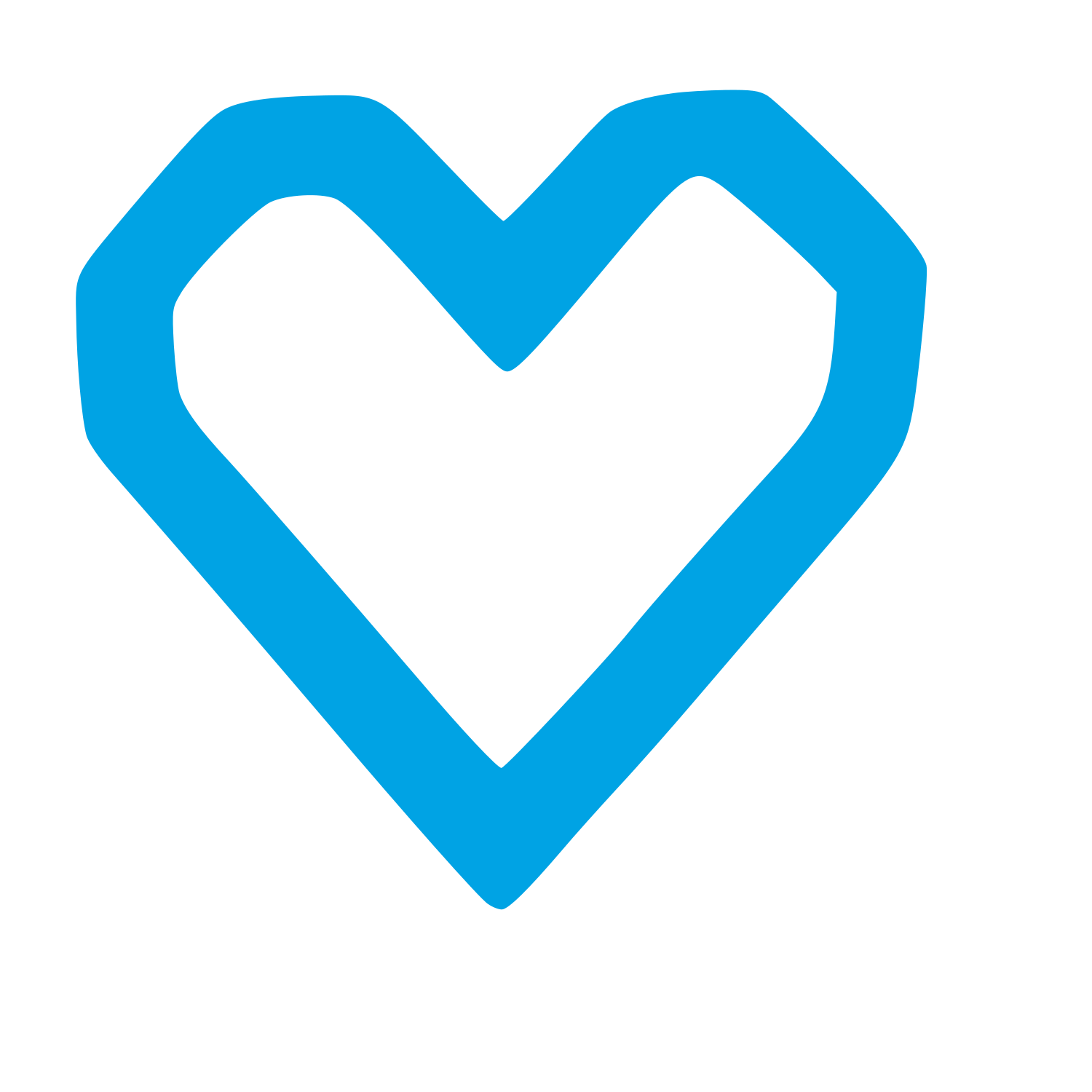 Hand-Drawn Heart Outline Logo #00a3e4