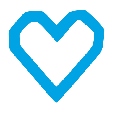 Hand-Drawn Heart Outline Logo #00a3e4