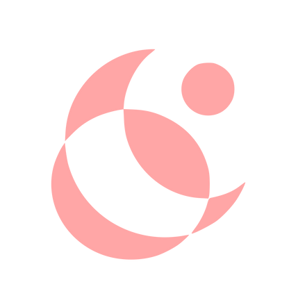 Crescent Moon Circle Logo #ffa6a6