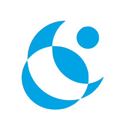Crescent Moon Circle Logo #00a3e4