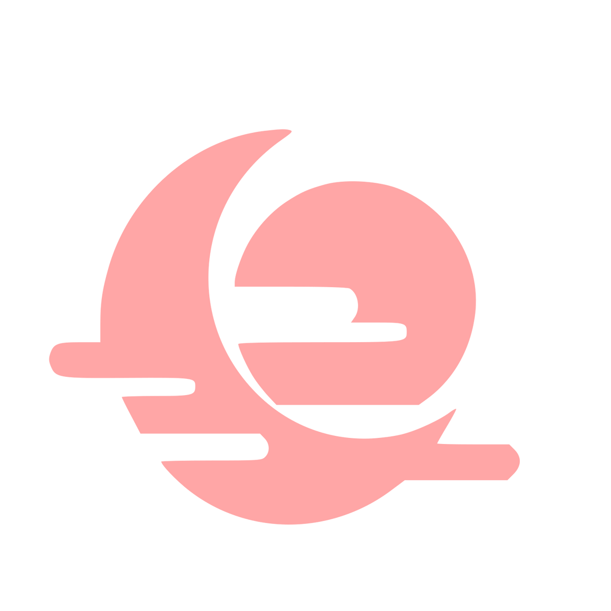 Moon and Planet Logo #ffa6a6