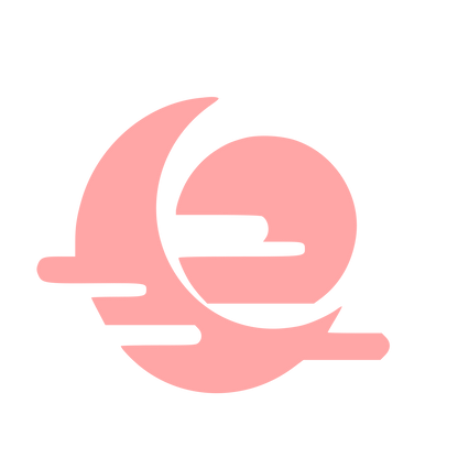 Moon and Planet Logo #ffa6a6
