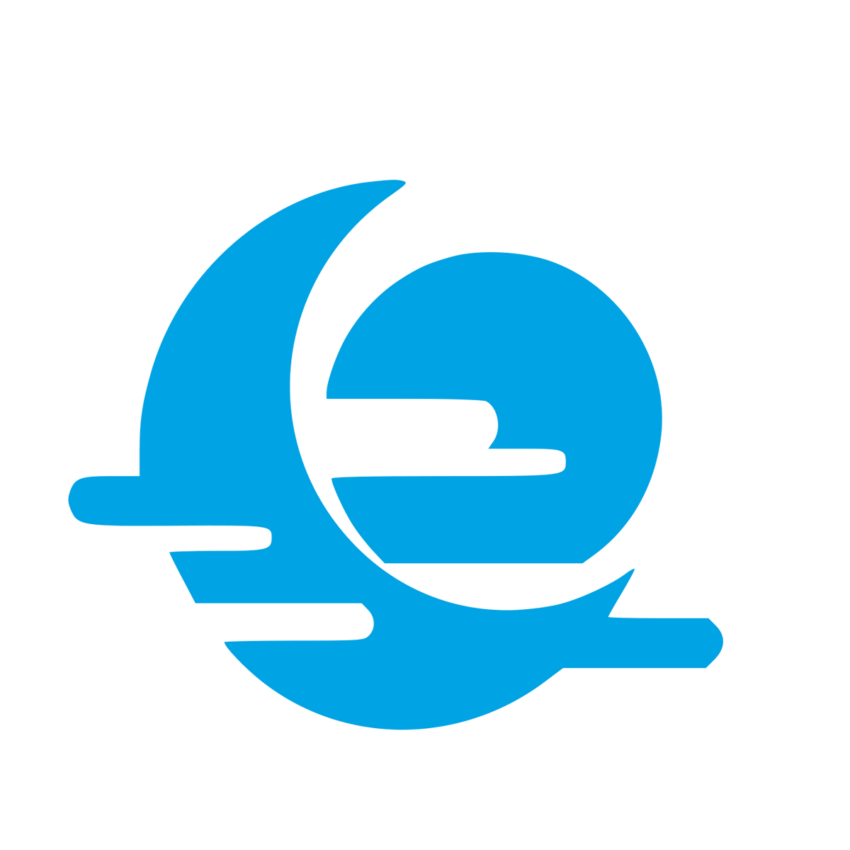 Moon and Planet Logo #00a3e4